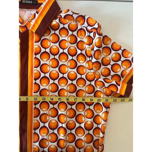 Men’s Geo-Print Slim Fit Button Down - Picture 5 of 7